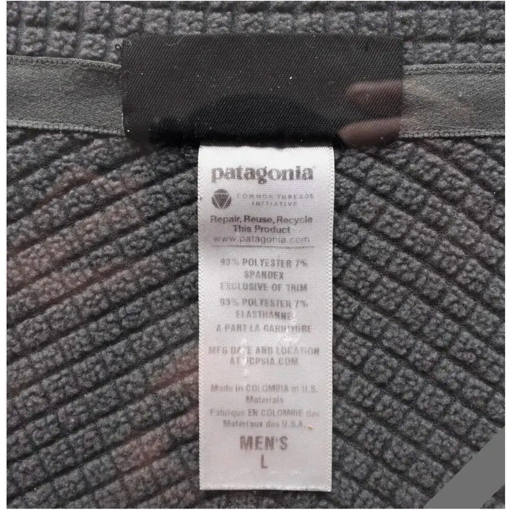 Patagonia Men's Large R1® Fleece Polartec Midlayer Pullover in Grey